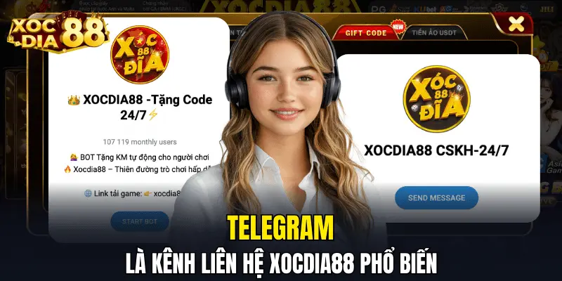 Telegram là kênh liên hệ XOCDIA88 phổ biến
